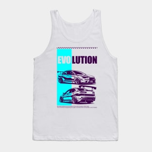 Lancer Evo X Cyan Purple Tank Top